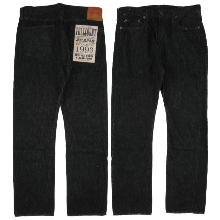 FULLCOUNT フルカウント 1108BKSS SLIM STRAIGHT BLACK (Super Smooth)の画像