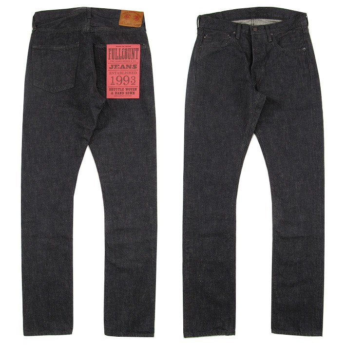 FULLCOUNT（フルカウント） 1110SBK TAPERED INK BLACK SELVEDGE DENIM