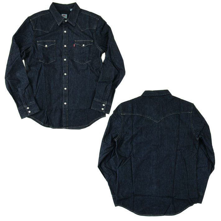Levi's（リーバイス） デニムウエスタンシャツ リンス 85745-0002