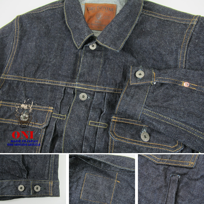 【美品】鬼デニム 15oz ローテンション 2ndタイプ デニムジャケット 鬼デニム 2nd Type デニムジャケット 15oz ローテンションデニム