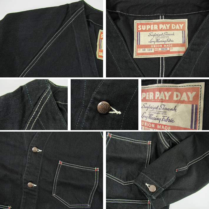 50s PAYDAY エンジニアジャケット カバーオール 復刻 PAYDAY ペイデイ エンジニアジャケット カバーオール INDIGO 50