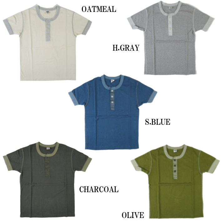 Pherrow's（フェローズ） 半袖 ヘンリーネックTシャツ PCT2-S