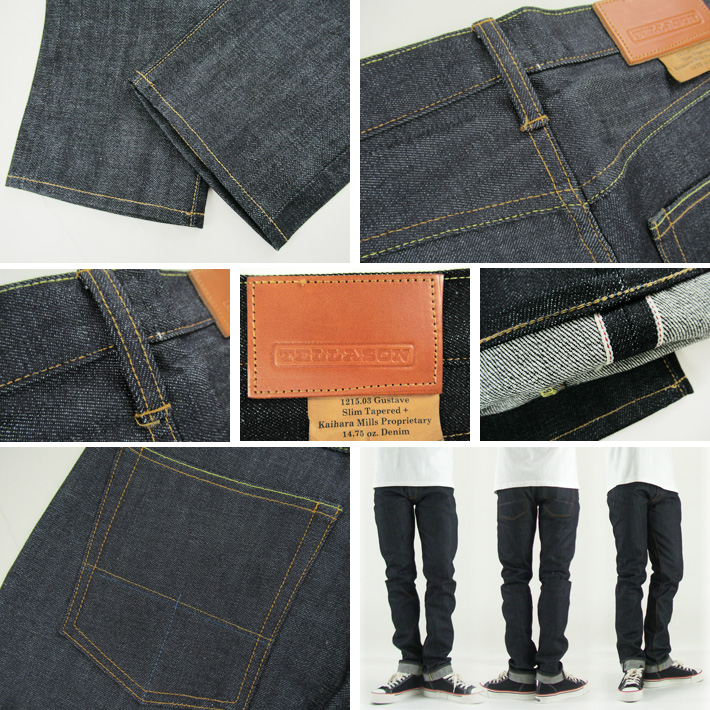 TELLASON デニム スリムストレートジーンズ サイズ29 14.75オンス TELLASON テラソン GUSTAVE 14.75oz スリムテーパード ジーンズ