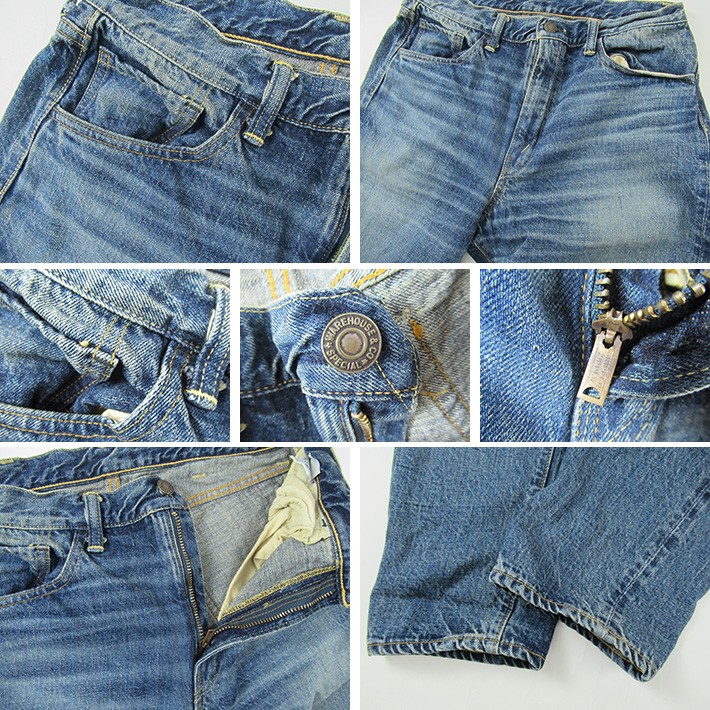 WAREHOUSE ウエアハウス 1606 2ndhand セコハン denim WAREHOUSE ウエアハウス 2ND-HAND Lot.1101 ユーズドウォッシュ(中