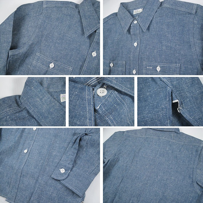WAREHOUSE（ウエアハウス） Lot.3076 シャンブレー ワークシャツ