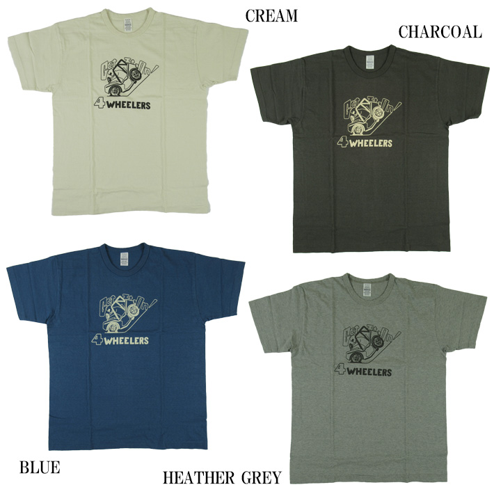 WAREHOUSE ウエアハウス Lot.4064 Tシャツ 4WHEELERS