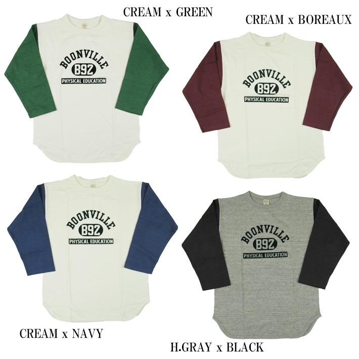 ウエアハウス Lot 4800 7分袖ベースボールTシャツ 2枚セット サイズL WAREHOUSE（ウエアハウス） Lot 4800 7分袖ベースボールT BOONVILLE