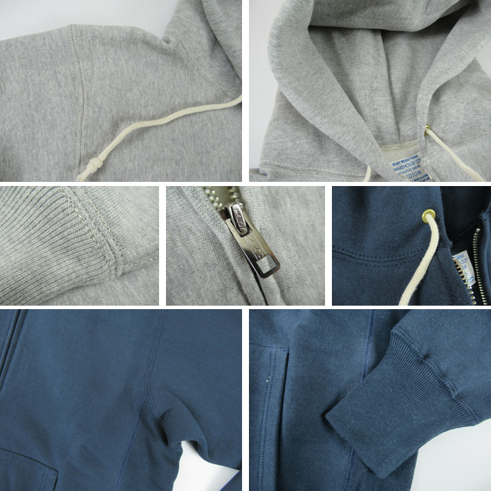 WAREHOUSE（ウエアハウス） Lot.487 無地 ジップスウェットパーカー