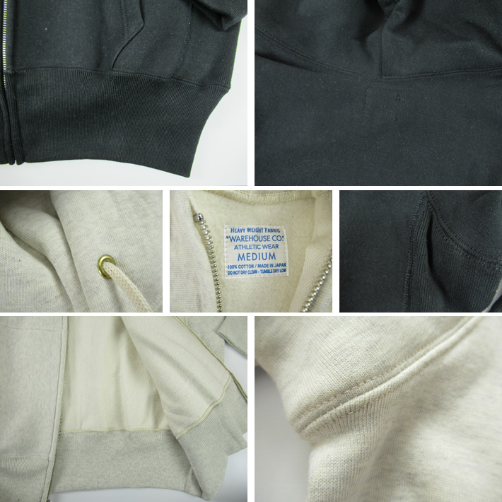 WAREHOUSE（ウエアハウス） Lot.487 無地 ジップスウェットパーカー
