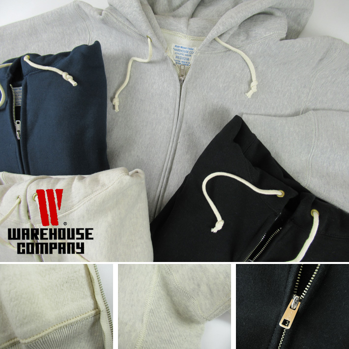 WAREHOUSE（ウエアハウス） Lot.487 無地 ジップスウェットパーカー