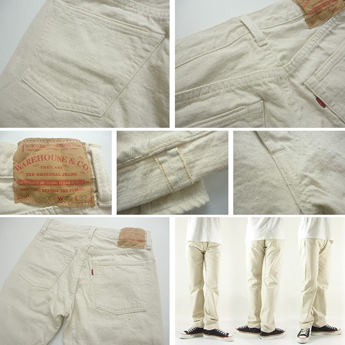 WAREHOUSE（ウエアハウス） Lot 900XX キナリ ホワイト ジーンズ 