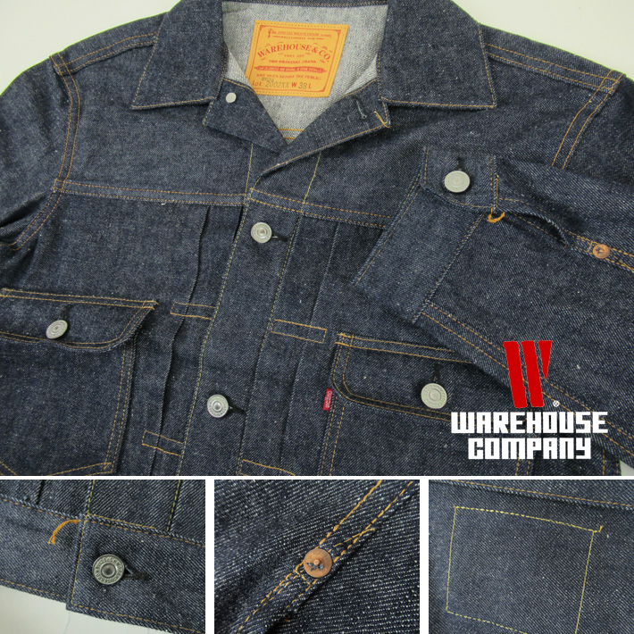 WAREHOUSE & CO. デニムジャケット Lot 2002 W42 L WAREHOUSE ウエアハウス Lot 2002XX(2000XX)1953MODEL Dead Stock Blue