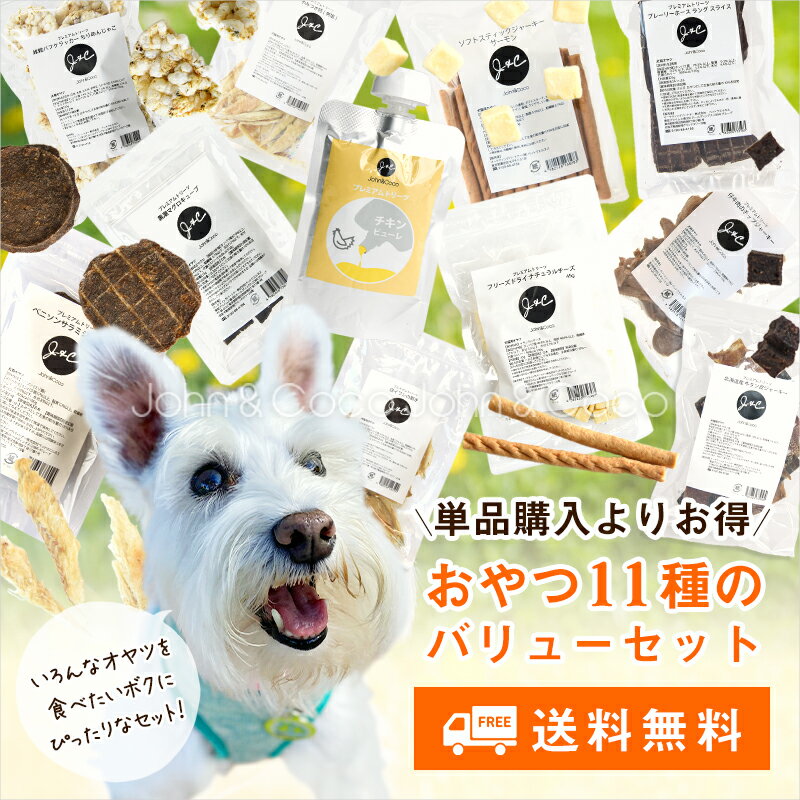 「送料無料」Ｊ＆Ｃ オヤツバリューパック 11種セット 犬 トリーツ ドッグフード ジャーキー ピューレ 肉 魚 お得なセット | 