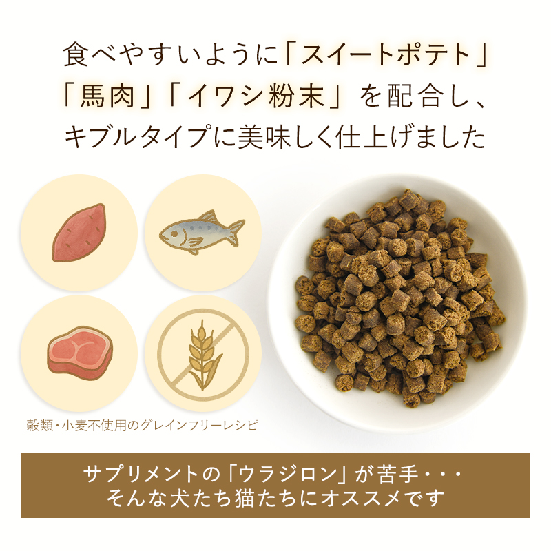 ウラジロン 60粒 （犬猫用） 尿ケア 犬 猫 サプリメント 国産 : 犬と猫