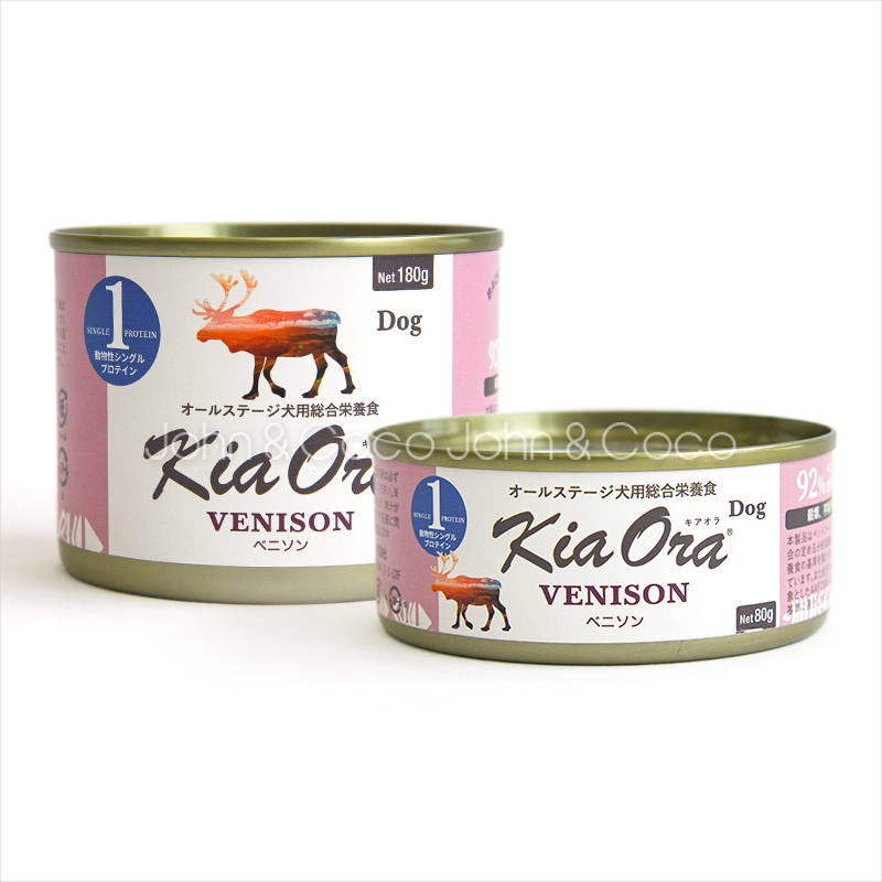 Kia Ora（キアオラ） バックトゥベーシックス DOG ベニソン缶 180g Kia 