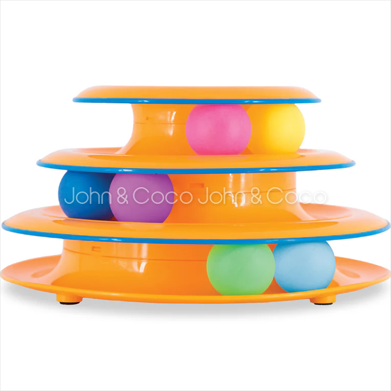 「数量限定」ペットステージ DXタワーオブ・トラックス 猫 オモチャ ボール 多頭飼 | FAD | 03