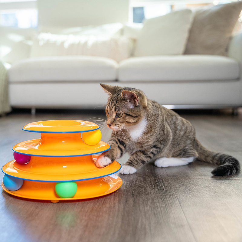 「数量限定」ペットステージ DXタワーオブ・トラックス 猫 オモチャ ボール 多頭飼 | FAD | 06