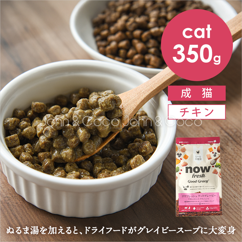 ナウフレッシュ CAT グッドグレービー アダルトキャット チキンレシピ 350g 猫 キャットフード ドライフード グレインフリー