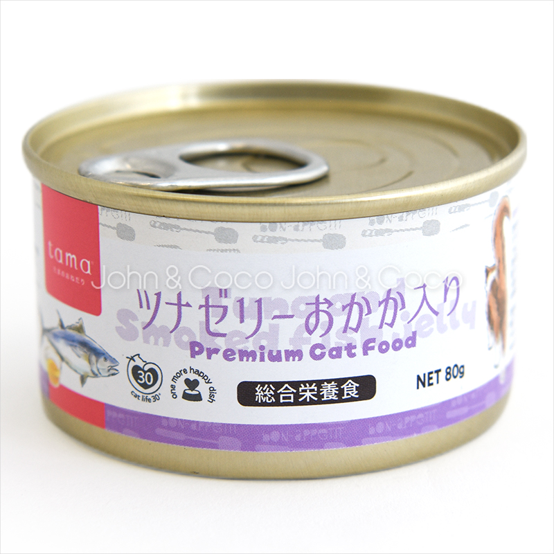 tama 総合栄養食缶 ツナゼリー おかか入り 80g 猫 ウェットフード 魚 鰹節 タウリン スーパーフード 水分補給 | tama（ペット用品） | 08