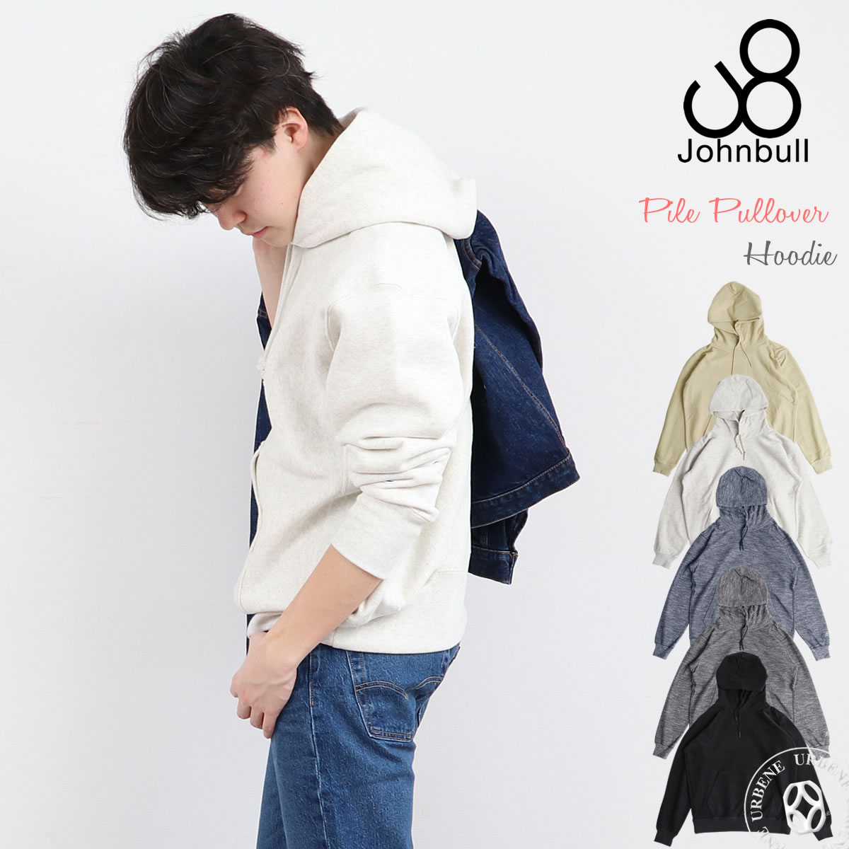 90s パイル生地プルオーバーパーカー　usa Johnbull（ジョンブル） メンズ パイルプルオーバーパーカー 25745