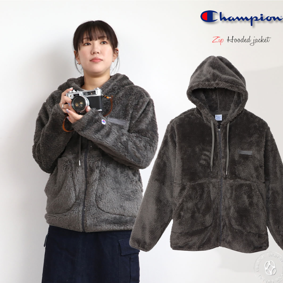 Champion（チャンピオン） パーカー 長袖 ボアフリースフードパーカー