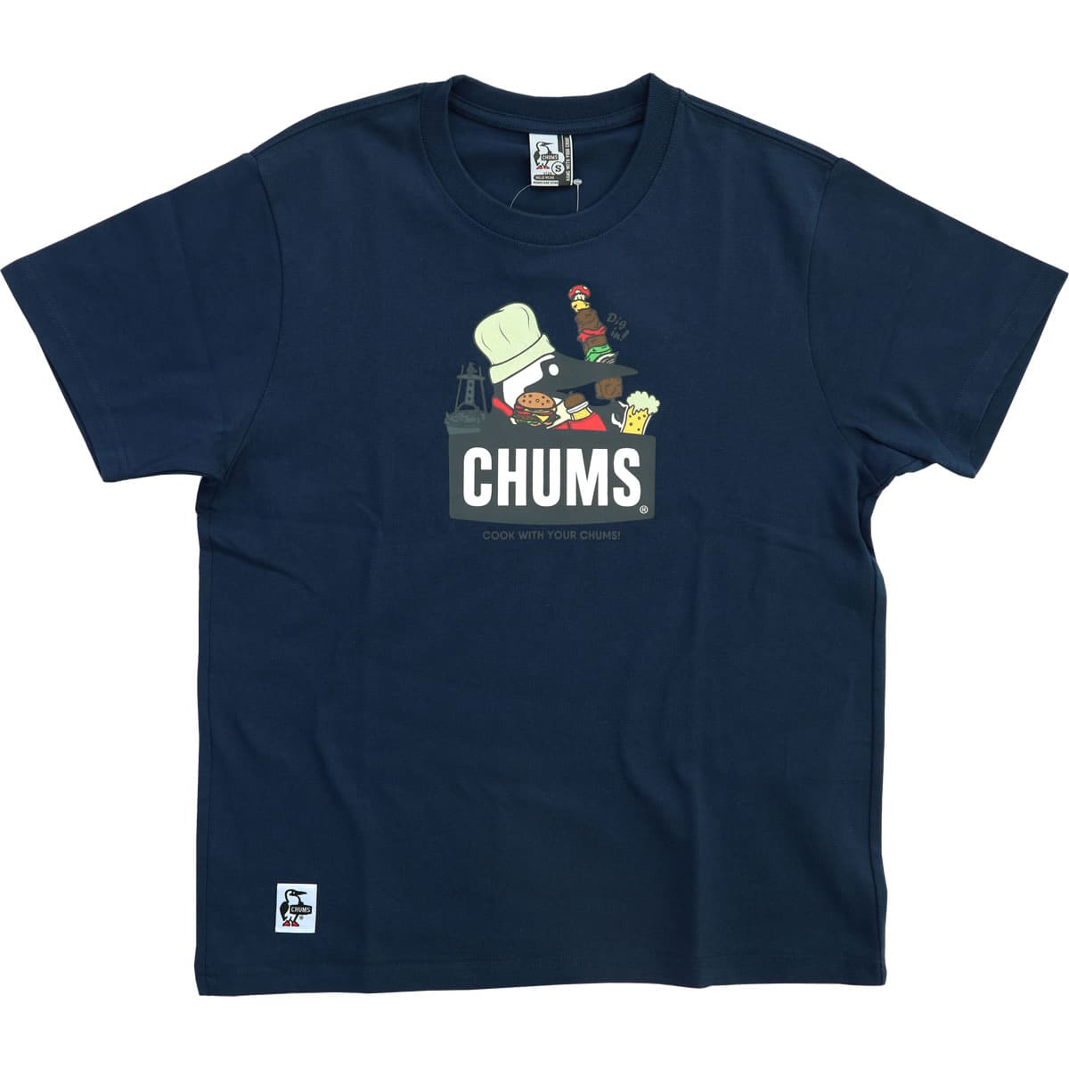 チャムス Tシャツ CHUMS クルーネック 半袖 バーベキューブービーTシャツ BBQ フェス アウトドア ブービーフェイス ロゴ レディース メンズ ユニセックス｜johnbull-jeans｜03