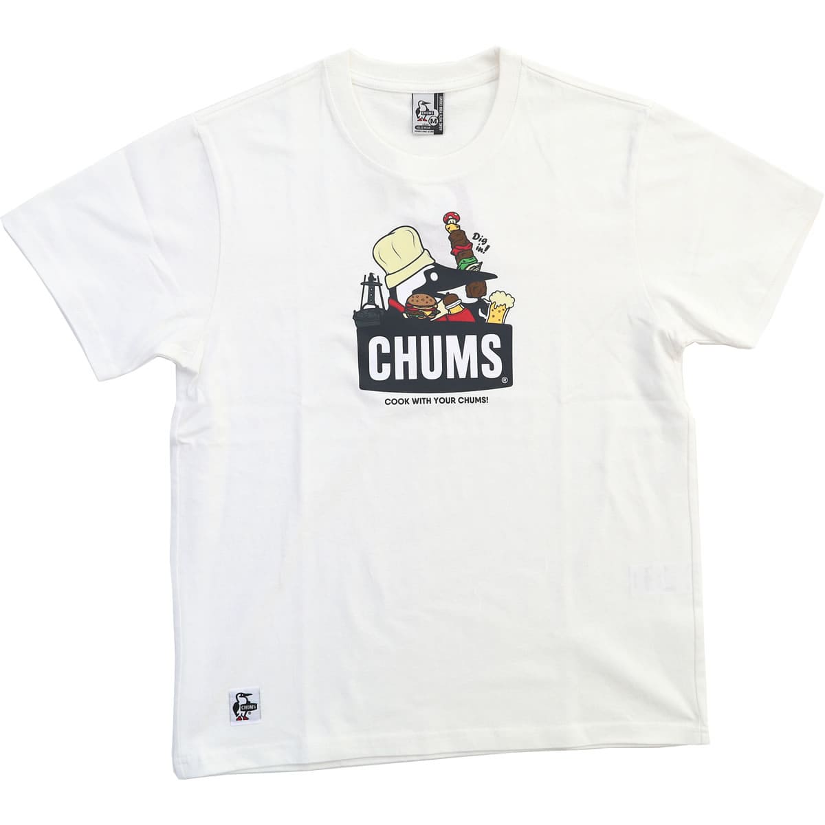 チャムス Tシャツ CHUMS クルーネック 半袖 バーベキューブービーTシャツ BBQ フェス アウトドア ブービーフェイス ロゴ レディース メンズ ユニセックス｜johnbull-jeans｜02
