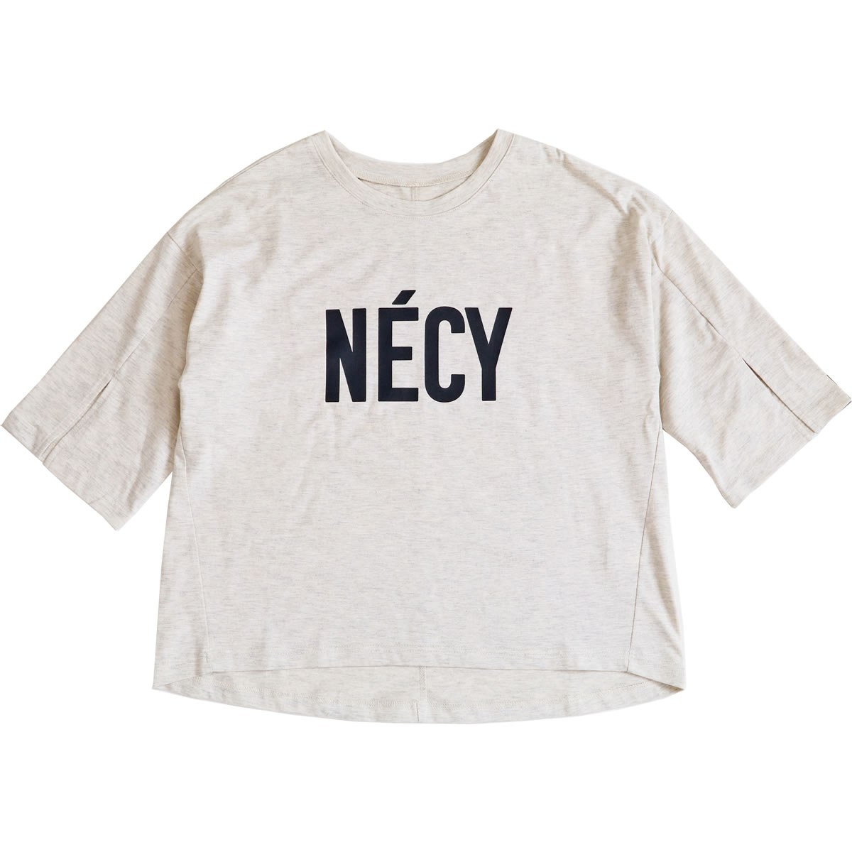 cloche クロッシェ CLOCHE スリットスリーブ7分袖Tシャツ「NECY