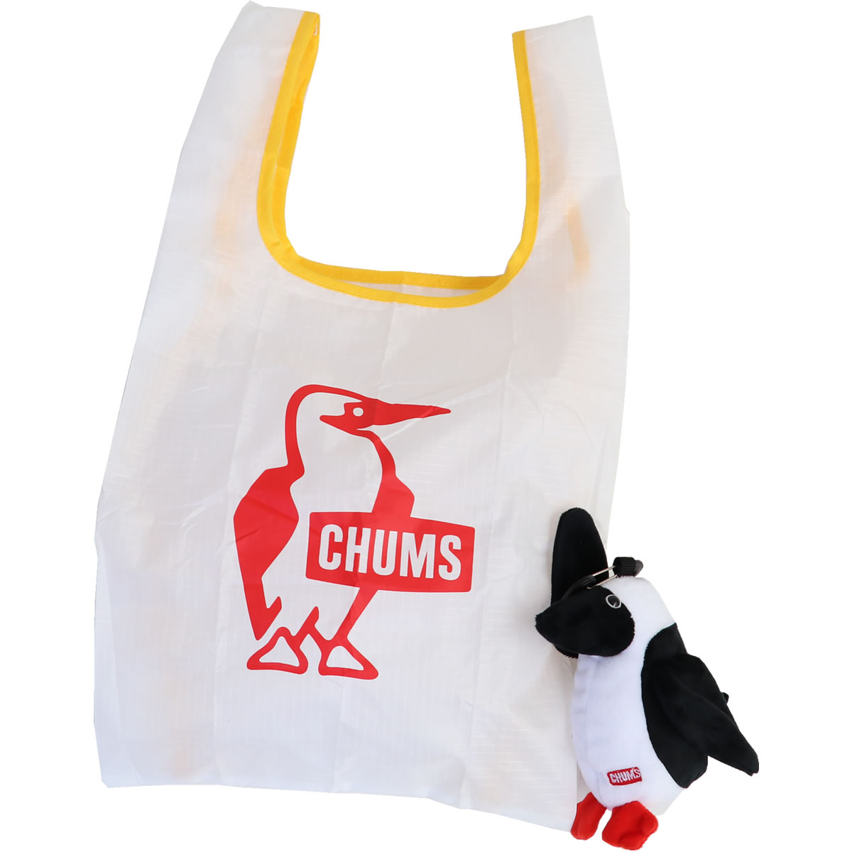チャムス CHUMS マスコット ブービー エコバッグ カラビナ付き Booby Eco Bag ブービーバード 人形 エコバッグ マイバッグ ショッピングバッグ チャーム｜johnbull-pants｜02