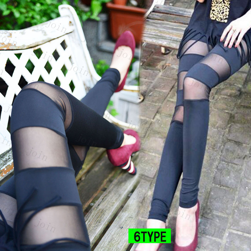 RG66# レギンス レディース スポーツ  ボトムス  レース切替 ストレッチ フリーサイズ 無地 ウエストゴム  美脚 伸縮性 フェイクレザー パンツ  10丈 |  | 06