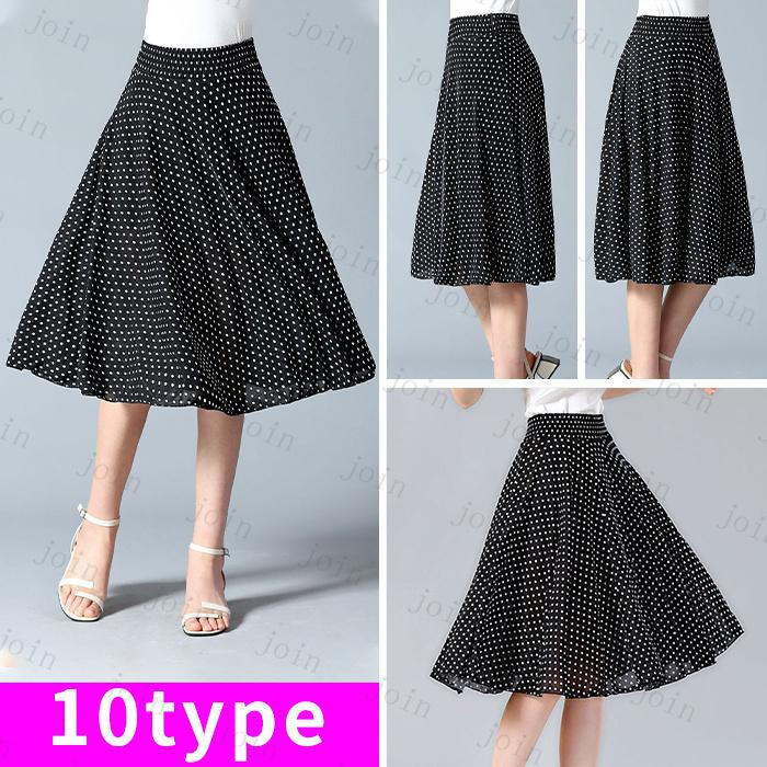 スカート日本国内当日発送 ひざ丈スカート ゴムスカート人気 ウエストゴム スカート スカートロング春 韓国ファッション 花柄 かわいい フレアスカート #SK43 |  | 10