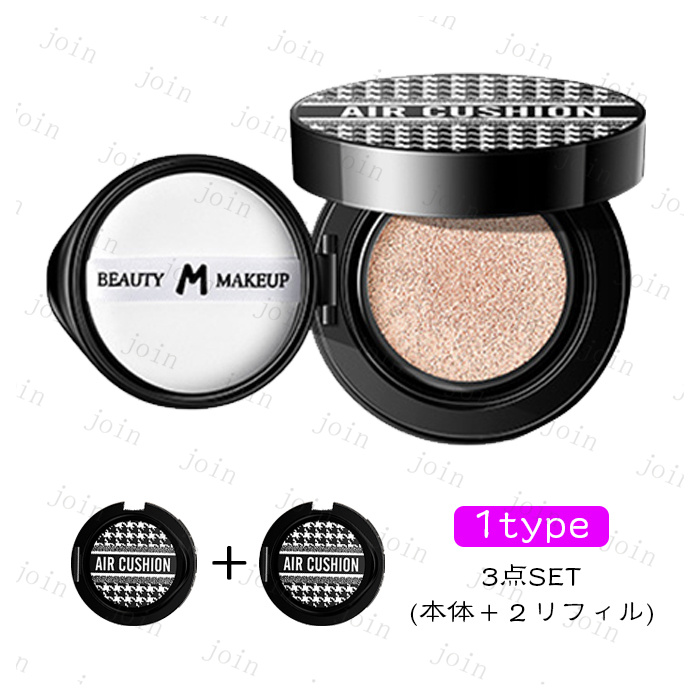 クッションファンデーション 日本国内当日発送 3点セット クッション ファンデーション 詰め替え 韓国コスメ レフィル付き クッションファンデ カバー力 #cs604 |  | 01