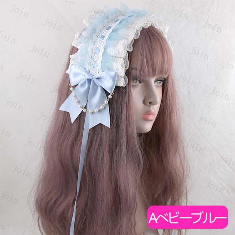 ロリータ カチューシャ (h122#) 当日発送 3type 20color ヘッドドレス