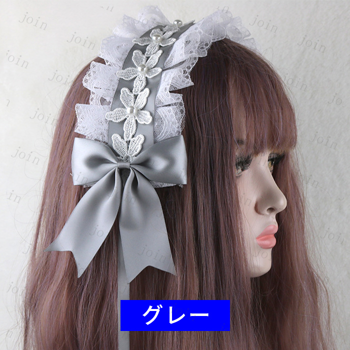 カチューシャ リボン 19colors ヘアアクセサリー 髪飾り かみどめ