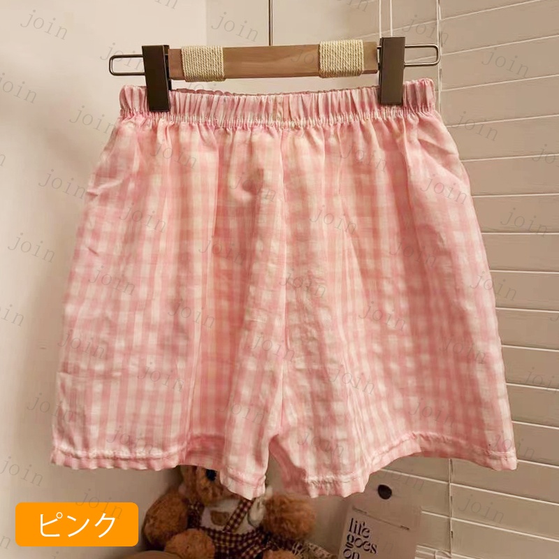 rg73# ショットパンツ 短パン ルームパンツ レディース 国内発送 9color パジャマパンツ ルームウェア 格子柄 ウェストゴム 寝巻き 部屋着 カジュアル パジャマ |  | 07
