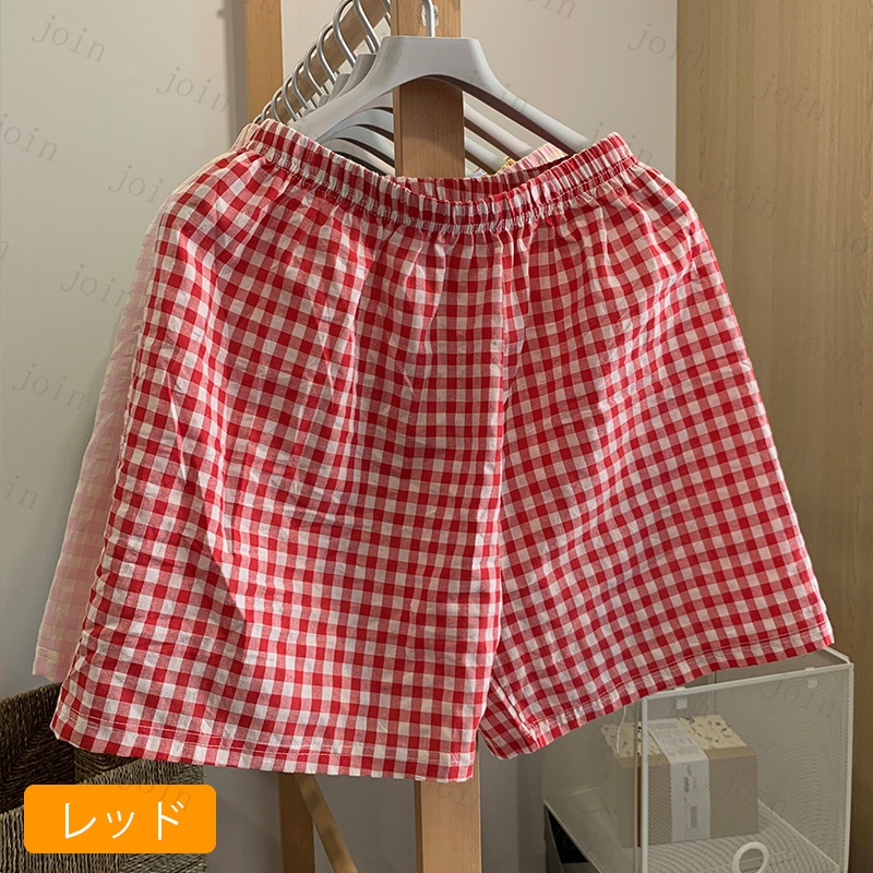rg73# ショットパンツ 短パン ルームパンツ レディース 国内発送 9color パジャマパンツ ルームウェア 格子柄 ウェストゴム 寝巻き 部屋着 カジュアル パジャマ |  | 08