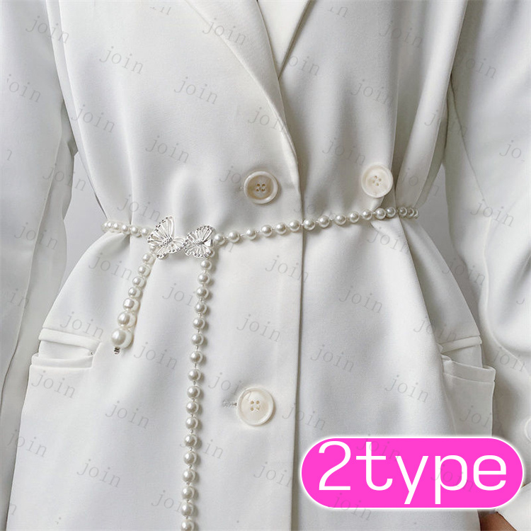 ベルト レディース (z93#) 日本国内 当日発送 パールベルト ドレス エレガント 可愛い ゴムベルト 韓国 ウエストベルト 結婚式 チェーン 細ベルト パール |  | 02