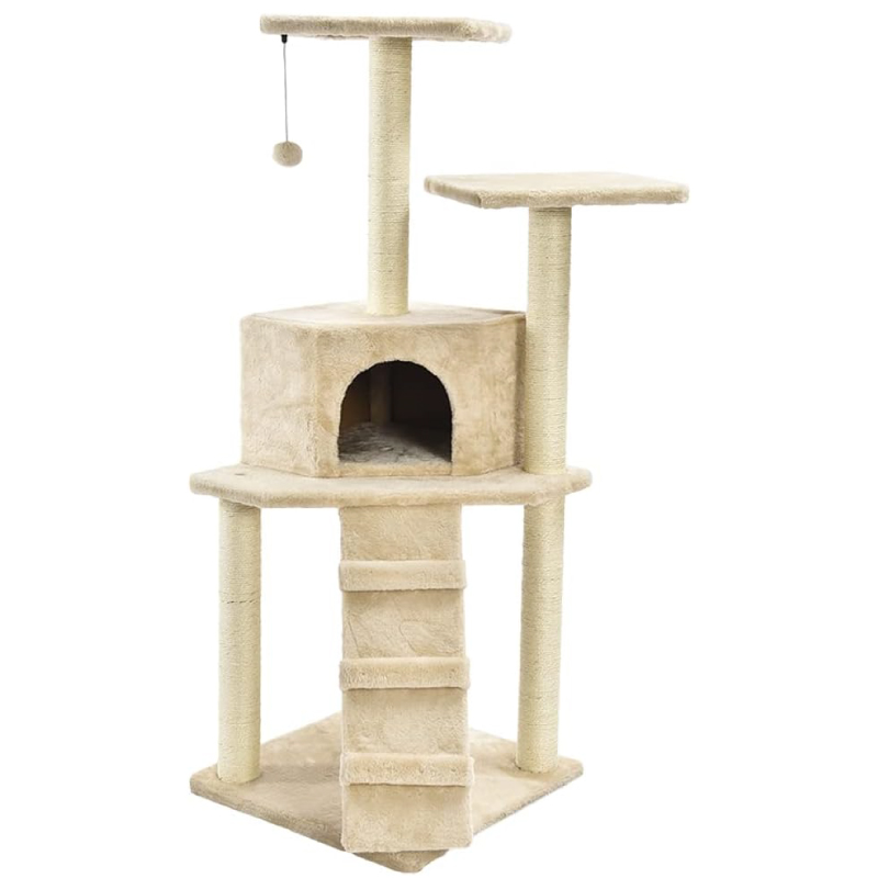 【在庫処分】AmazonBasics キャットタワー 隠れ家 スクラッチポスト 猫 ねこ 据え置き インテリア ペット ボックス 部屋 ハウス 落ち着ける空間 爪とぎ｜jojo-donya