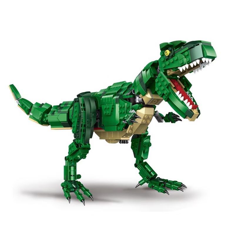 【在庫処分】ZMBLock ブロック 2in1 恐竜 変形ロボット 31026 ティラノサウルス モデル装飾 置物 可動 ギフト 子供 おもちゃ  プレゼント