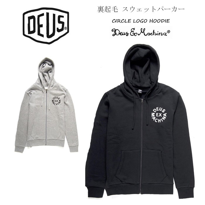 デウスエクスマキナ Deus ex Machina デウスパーカー CIRCLE LOGO HOODIE ジップアップパーカー フーディー 裏起毛パーカー スウェットパーカー トレーナー