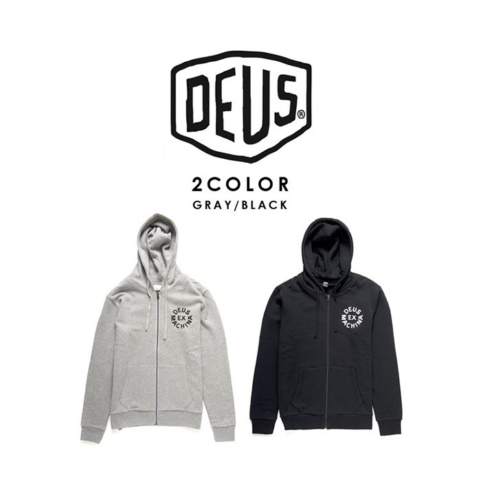 デウスエクスマキナ Deus ex Machina デウスパーカー CIRCLE LOGO HOODIE ジップアップパーカー フーディー 裏起毛パーカー スウェットパーカー トレーナー
