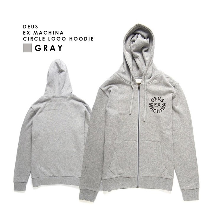 デウスエクスマキナ Deus ex Machina デウスパーカー CIRCLE LOGO HOODIE ジップアップパーカー フーディー 裏起毛パーカー スウェットパーカー トレーナー
