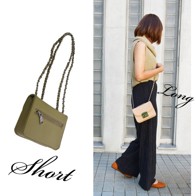 チェーンミニショルダーバッグ ミニバッグ チェーンショルダー 2WAY フェイクレザー シンプル 無地 合成皮革 バッグ 鞄 チェーンバッグ