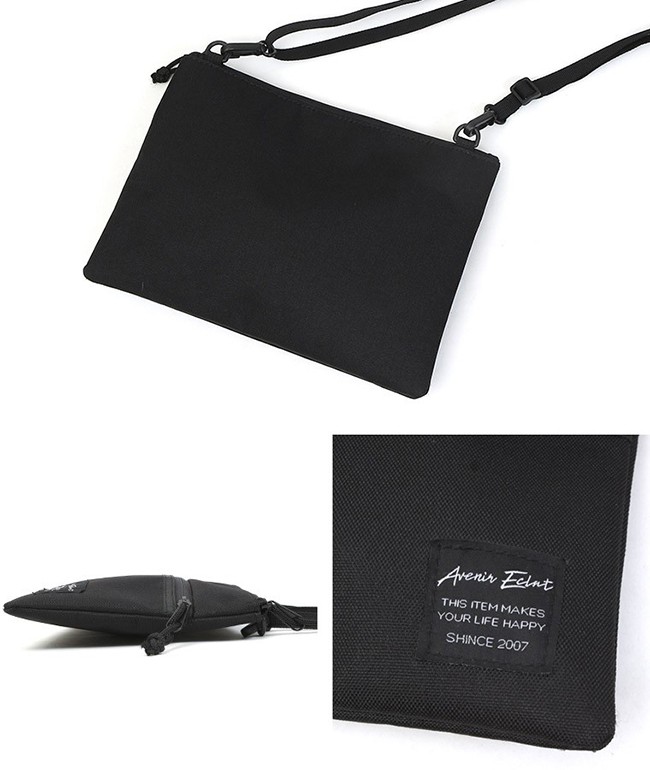 サコッシュ 2WAY ショルダーバッグ クラッチバッグ ポーチ ポシェット パーティーバッグ カバン 男女兼用 ユニセックス 斜めがけ 肩掛け