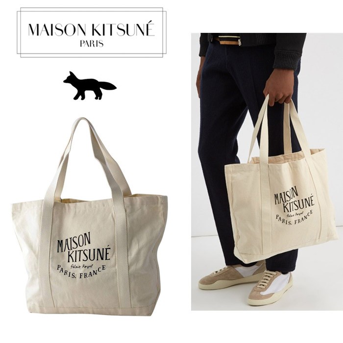 メゾンキツネ MAISON KITSUNE トートバッグ ナチュラル ECRU×BLACK キャンバス ロゴ ユニセックス ショッピングバッグ  AU05100AT1009 並行輸入 : mk-004 : JokerFace - 通販 - Yahoo!ショッピング