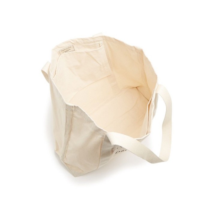 メゾンキツネ MAISON KITSUNE トートバッグ ナチュラル キャンバス ロゴ ユニセックス ショッピングバッグ AU05100AT1009 並行輸入