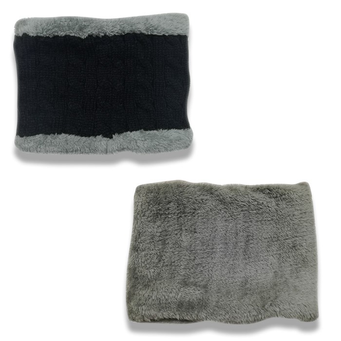 裏起毛ニットネックウォーマー マフラー ニット ケーブル編み 厚手 裏起毛 裏ボア付き 防寒対策 保温 防寒 厚手 ユニセックス 男女兼用