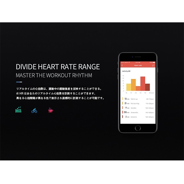 スマートウォッチ,iWOWNfit,i6,Pro,正規代理店,日本語対応,フィットネスリストバンド,スマートブレスレット,iPhone,Android対応,24時間自動測定,