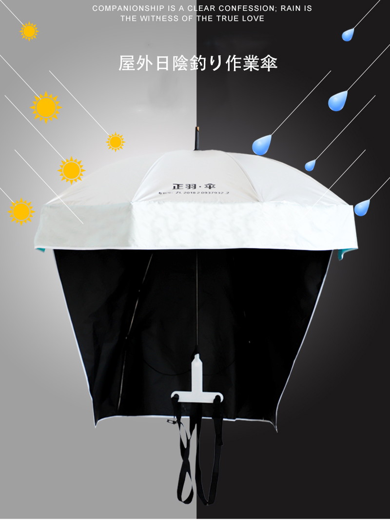 手ぶら傘 かさ 傘 日よけ 雨傘 農作業 アウトドア キャンプ バーベキュー 釣り 雨具  雨よけ ハンズフリー｜jolicoer｜04