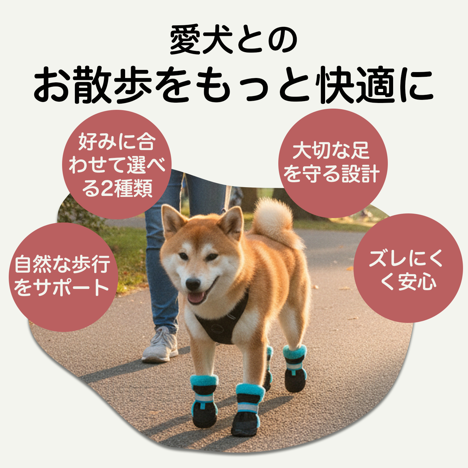 ビションフリーゼ犬 ビション 犬 靴 ドッグシューズ 4個セット